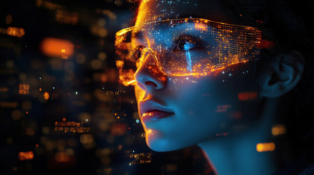 Augmented reality periodic table, students interacting with real-time element data using holographic chemistry interfaces - Powered by Adobe