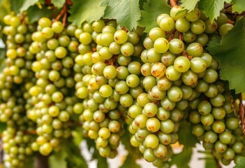 Luscious green Thai organic grapes harvested in winter, bunch of grapes, healthy