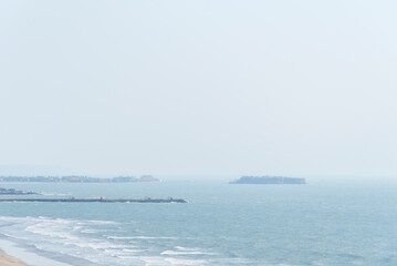 Suvarnadurga fort from Light house Tower, Anjarle, Dapoli, Ratnagiri, Maharashtra, India.