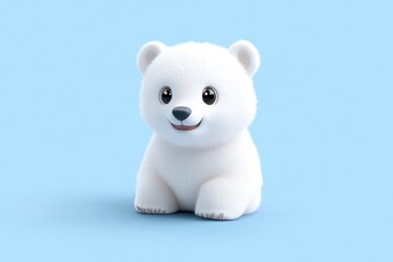 Obraz premium Cute cartoon polar bear sitting