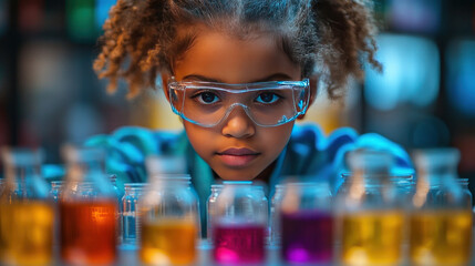 Hands-on chemistry activities for school students, young learners measuring chemical solutions and testing acid-base reactions