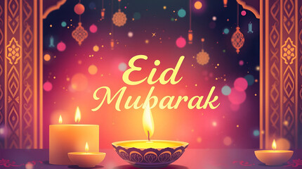 eid mubarak copy space  ganrative.ai