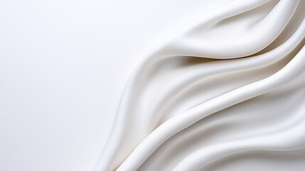 Obraz premium Elegant Textured White Fabric Drapery with Soft Waves and Subtle Patterns