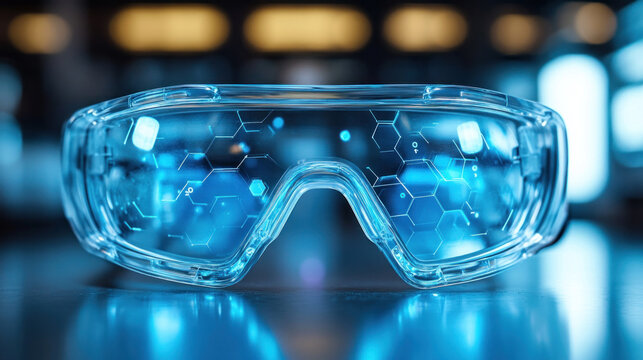 Wireless augmented reality chemistry goggles, smart lab eyewear providing real-time molecular analysis overlays