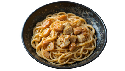 Creamy Spaghetti with Chicken & Mushrooms: Al dente spaghetti tossed in a rich, creamy sauce with tender chicken and savory mushrooms. A delightful and satisfying meal.