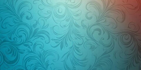 Intricate swirls and patterns in a vibrant abstract background with a soothing gradient of blue and orange hues