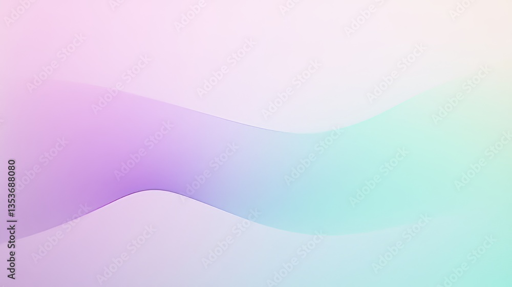 Poster soft pastel abstract design featuring flowing shapes and gentle gradients in light colors, creating 