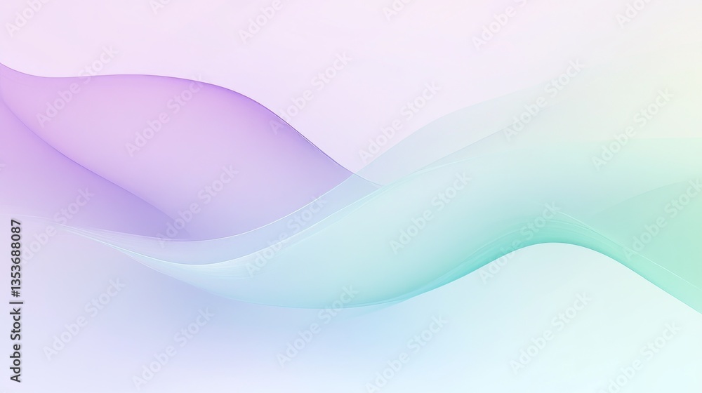Poster soft colored abstract background with flowing shapes in pastel tones for creative design
