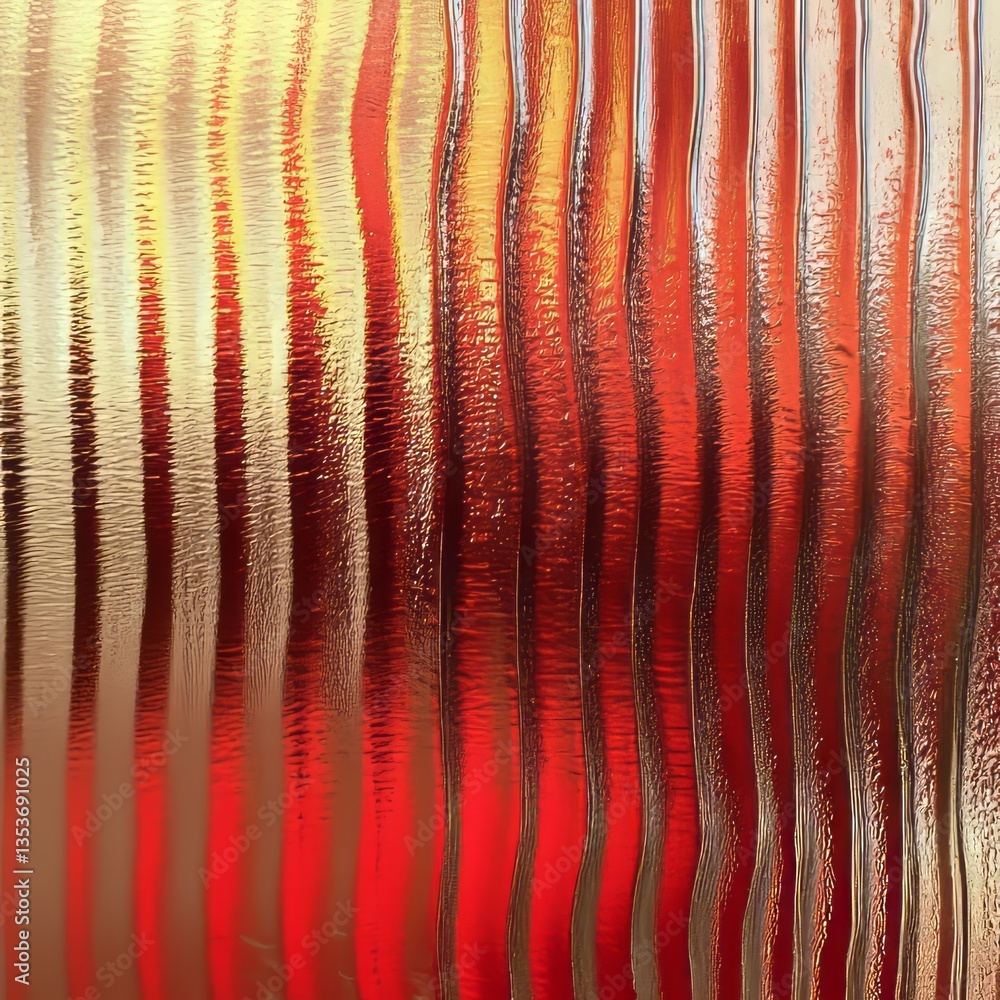 Poster colorful abstract pattern with waves of red and gold creating a captivating visual experience in a t