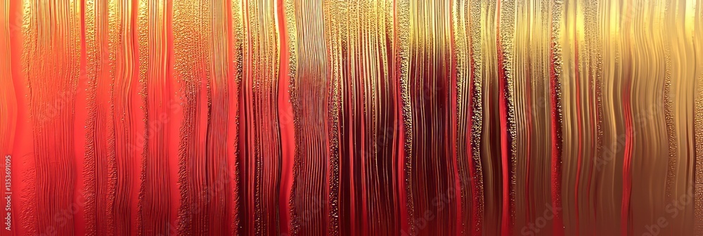 Poster vibrant red and gold abstract background with flowing textures and intricate patterns