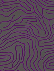 Vibrant abstract design featuring flowing lines in purple on a dark gray background