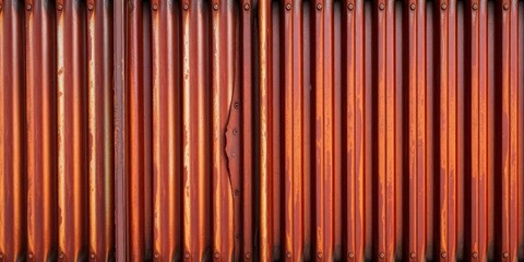 Vertically striped rusty metal, grunge texture, industrial background, rusty texture, vertical stripe texture