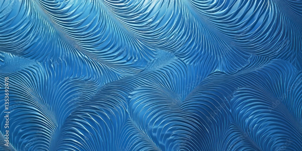 Poster abstract blue waves create a textured background with a dynamic flow of patterns and movement