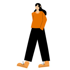 young woman with headphones