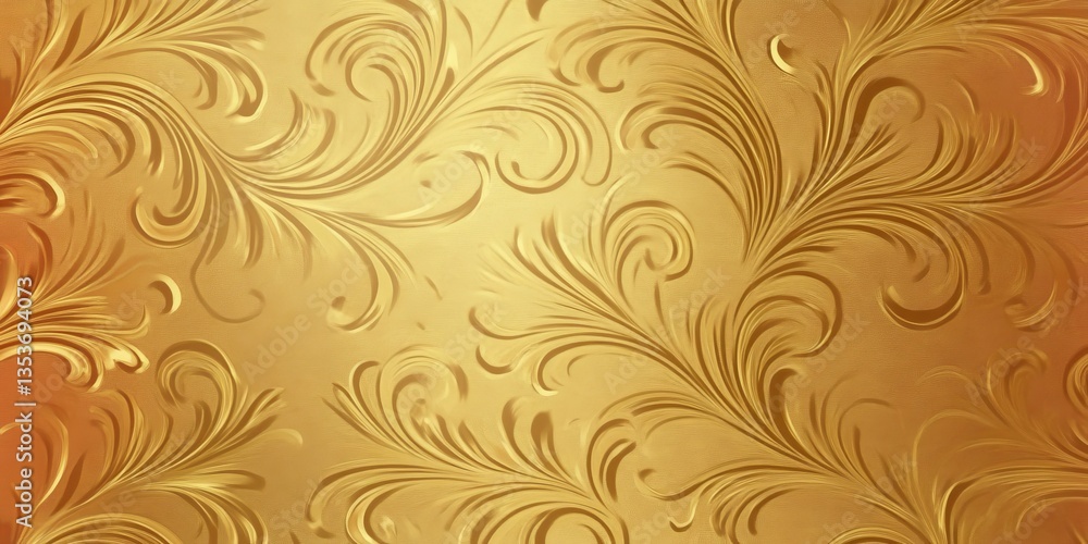 Poster elegant abstract gold pattern with intricate swirls and textures creating a luxurious backdrop