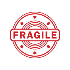 red fragile rubber stamp, icon, flat, design, vector, illustrations, education, style, trendy, collections