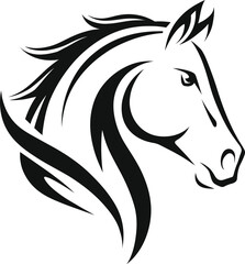 Horse Head Silhouette for Equestrian Art and Design Inspiration