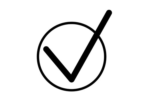 Icono negro de c&iacute;rculo con tic de afirmaci&oacute;n o confirmaci&oacute;n 