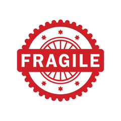 red fragile rubber stamp, icon, flat, design, vector, illustrations, education, style, trendy, collections