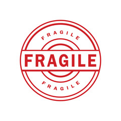 red fragile rubber stamp, icon, flat, design, vector, illustrations, education, style, trendy, collections