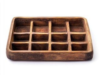 Wooden Tray with Compartments