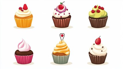 Cupcake Icon – Isolated Vector for Sweet & Stylish Designs