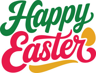 Happy Easter Typography Vector 