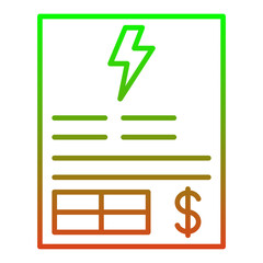 Electricity bill Icon