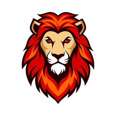 Fototapeta premium Lion mascot vector logo illustration