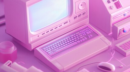 Retro old computer user interface,Pink Y2K computer window page and retro interface of PC screenTrendy,y2k pc element,8 bit pixel art,Transgressive conceptual modern art,kawaii retro 90s style.