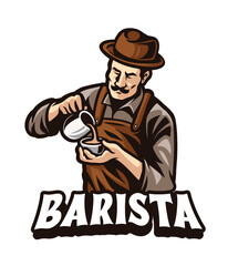 Barista-01 vintage style logo