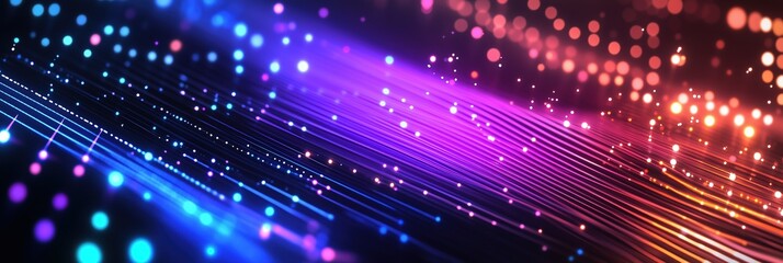 Digital innovation forum banner featuring vibrant colors and dynamic patterns