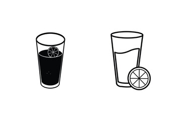 Two Glasses of Refreshing Beverages with Lemon Slices