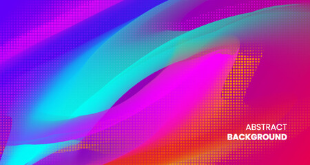 Abstract colorful background with halftone elements. Stock vector illustration.