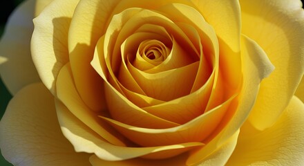 Ultra detailed close-up shot of a yellow rose with delicate shadows