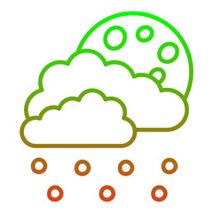 Snowy night Icon