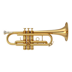 shiny brass trumpet is displayed elegantly showcasing its intricate design and craftsmanship. This instrument is perfect