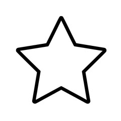 Simple outlined star symbol on a plain design element minimalism geometric shape celestial icon