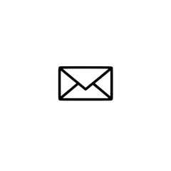 Simple Envelope Icon: A minimalist and illustration of a closed envelope universally symbolizing mail communication or notifications