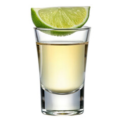 refreshing shot of tequila with slice of lime on top is perfect for celebrating cinco de mayo with friends