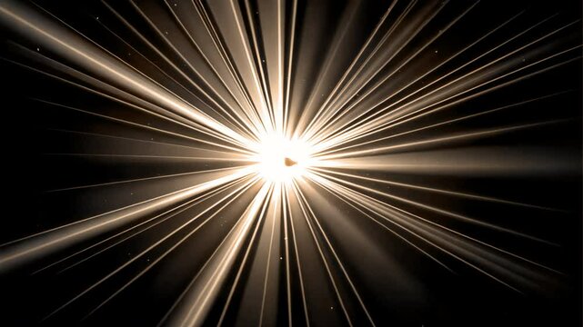 Radiant abstract light burst animated overlay, transparent 4K video, alpha channel, ProRes 4444