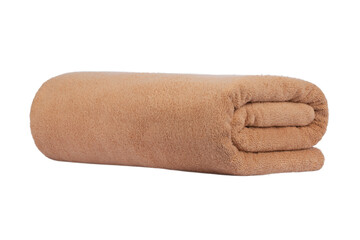 terry bath towels and sheets made of cotton, clipping isolate on a transparent background