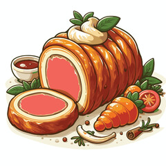 meat, food, traditional, slice, dinner, pastry, meal, beef, cooking, red, lunch, holiday, wellington, sauce, roasted, recipe, puff, cut, fillet, stuffed, steak, pie, christmas, tradition, ingredient, 