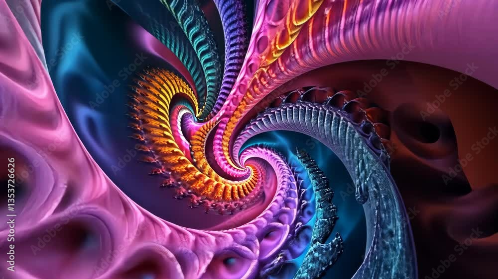 Poster colorful swirling patterns create a mesmerizing abstract design with vibrant colors and intricate de