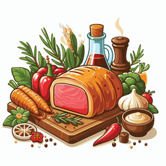 meat, food, traditional, slice, dinner, pastry, meal, beef, cooking, red, lunch, holiday, wellington, sauce, roasted, recipe, puff, cut, fillet, stuffed, steak, pie, christmas, tradition, ingredient, 