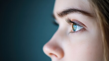 Obraz premium Woman's eye in focus