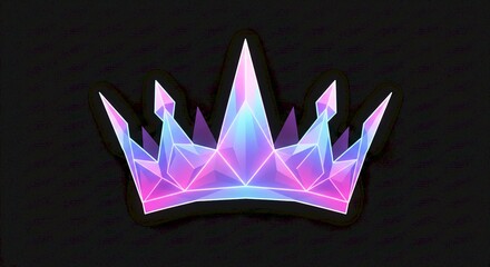 Glowing Crystal Crown Fantasy Royalty Game Asset