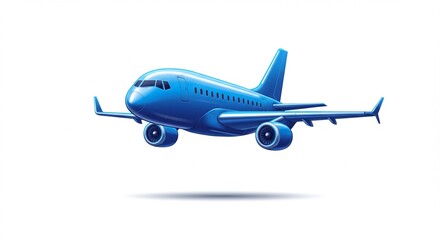 Blue Airplane Air Travel Flight Journey Transportation