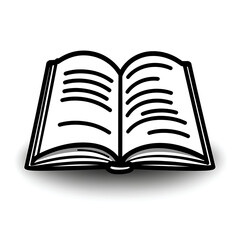Open pages book logo for education high resolution picture