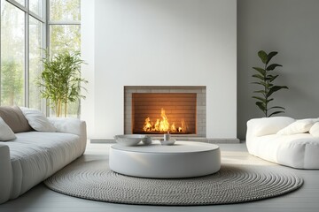 cozy living room with fireplace, a welcoming and relaxing atmosphere